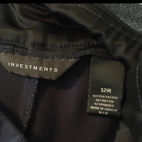 INVESTMENT PULL ON NAVY SLACKS sz 12 R - Picture 2 of 3